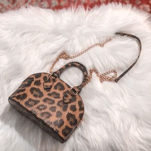 Cheetah Print Mini Dome crossbody purse
